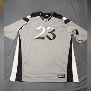 Size XL Y2K Nike Air Jordan Basketball Jersey gray Baggy Rare